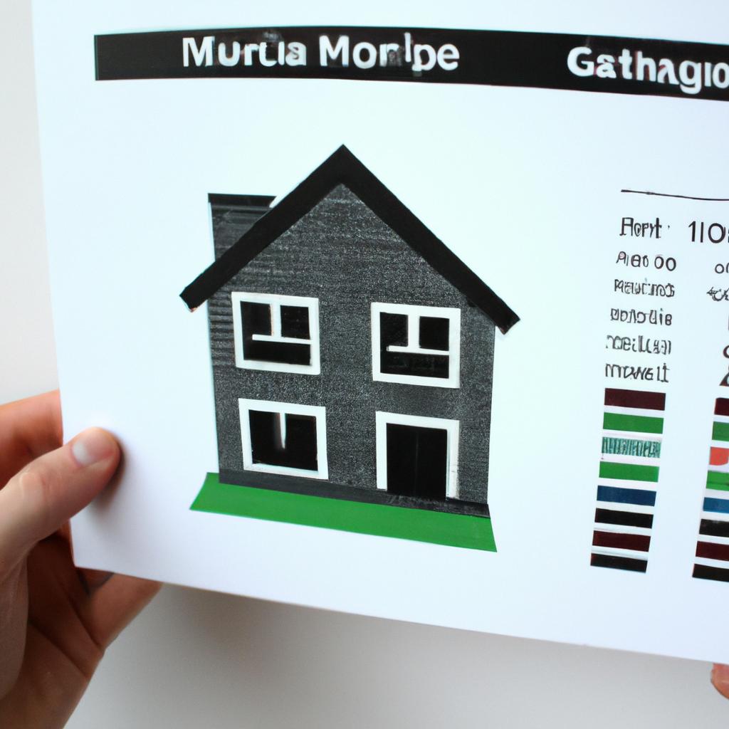 Person holding mortgage rate chart